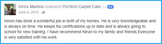 Chris Medina Review In Greensboro NC Protech Carpet Care