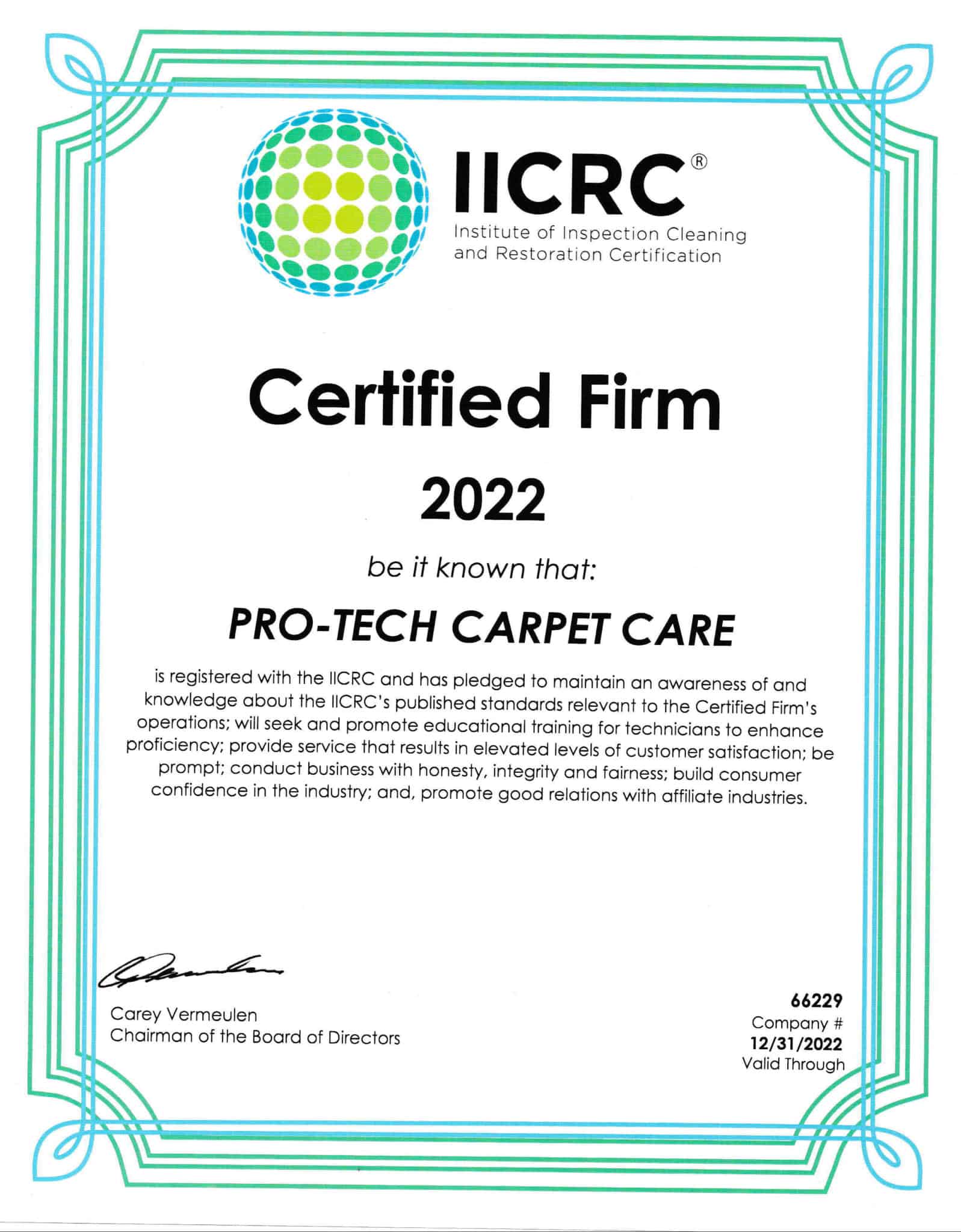 Credentials 2022 1 Scaled, Protech Carpet Care